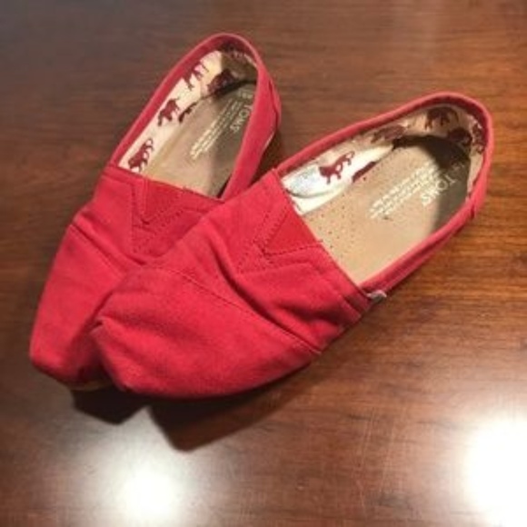 Toms Shoes - Toms Red Classic Slip-on Size 8.5